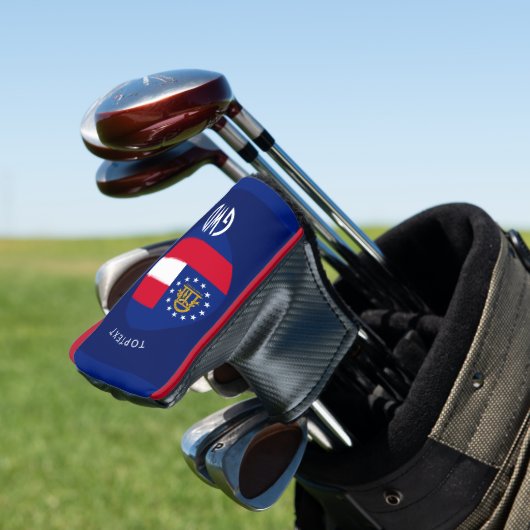 Gepersonaliseerde Jouw tekst Georgia-staatsvlag op Golfheadcover (Insitu)