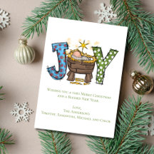 Gepersonaliseerde Joy Baby Jesus Religieuze Kerstm