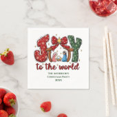 Gepersonaliseerde Joy Manger Scene Kerstvakantie Servet (Insitu)