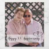 Gepersonaliseerde Jubilea wijnflesetiketten Wijn Etiket (Enkel label)