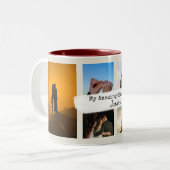 Gepersonaliseerde Jubileum cadeaus voor haar Tweekleurige Koffiemok (Voorkant links)