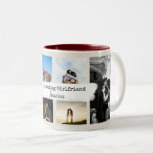 Gepersonaliseerde Jubileum cadeaus voor haar Tweekleurige Koffiemok (Voorkant rechts)