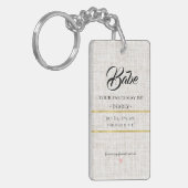 Gepersonaliseerde Jubileum cadeaus voor hem Sleutelhanger (Voorkant Links)