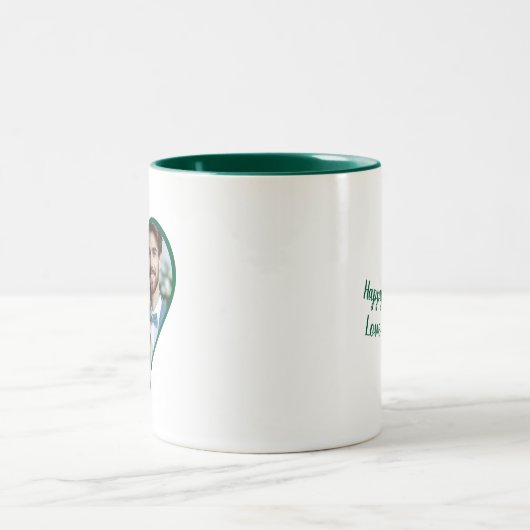 Gepersonaliseerde Jubileum Custom Photo Heart Mok (Center)