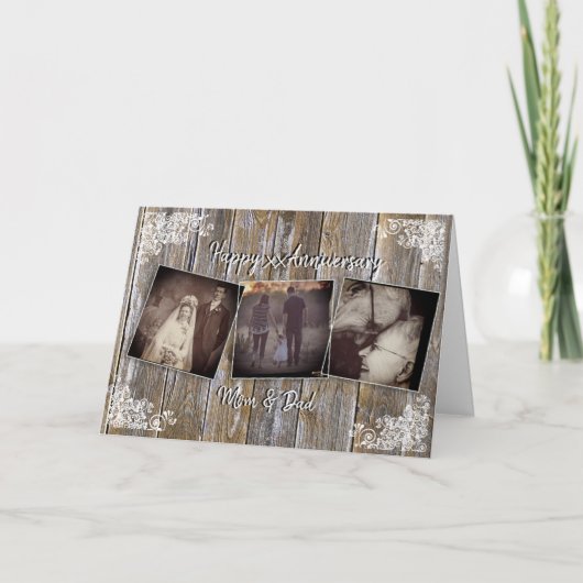 Gepersonaliseerde Jubileum-fotokaart Kaart (Voorkant)