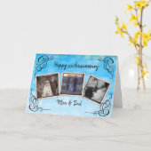 Gepersonaliseerde  Jubileum fotokaart Kaart (Gele Bloem)