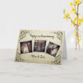 Gepersonaliseerde  Jubileum fotokaart Kaart (Gele Bloem)