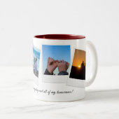 Gepersonaliseerde Jubileum geschenken - Custom paa Tweekleurige Koffiemok (Voorkant rechts)