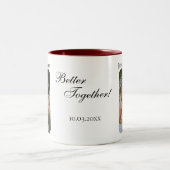 Gepersonaliseerde Jubileum geschenken - Custom paa Tweekleurige Koffiemok (Center)