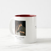 Gepersonaliseerde Jubileum geschenken - Custom paa Tweekleurige Koffiemok (Voorkant links)