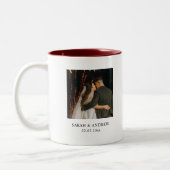 Gepersonaliseerde Jubileum geschenken - Custom paa Tweekleurige Koffiemok (Links)