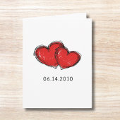 Gepersonaliseerde Jubileum Kaart met Red Hearts Da