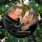 Gepersonaliseerde Jubileum trouwfoto Keramisch Ornament