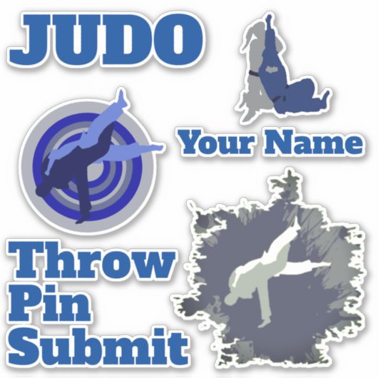 Gepersonaliseerde Judo Sticker (Voorkant)