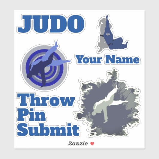 Gepersonaliseerde Judo Sticker (Vel)