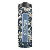 Gepersonaliseerde Juli Geboorte Bloem Larkspur 16  Thermosbeker (Voorkant)