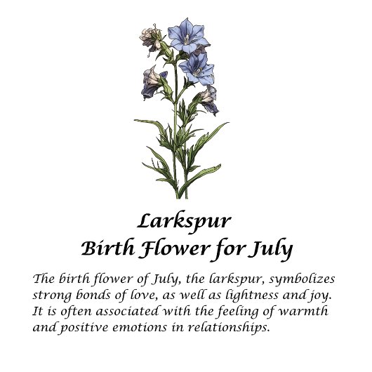 Gepersonaliseerde Juli Geboorte Bloem Larkspur 16  Thermosbeker