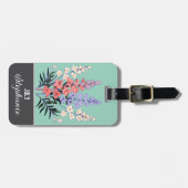 Gepersonaliseerde Juli Geboortebloem Bagagelabel (Voorkant horizontaal)