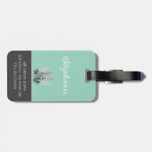 Gepersonaliseerde Juli Geboortebloem Bagagelabel (Achterkant horizontaal)
