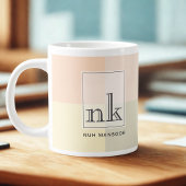 Gepersonaliseerde Jumbo Kleurblok Mok | Monogram