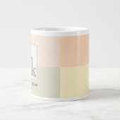 Gepersonaliseerde Jumbo Kleurblok Mok | Monogram (Voorkant)