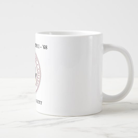 + GEPERSONALISEERDE JUMBO White 20 oz Mok met PMC (Rechts)