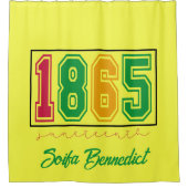 Gepersonaliseerde Juneteenth - Zwarte Geschiedenis Douchegordijn (Voorkant)
