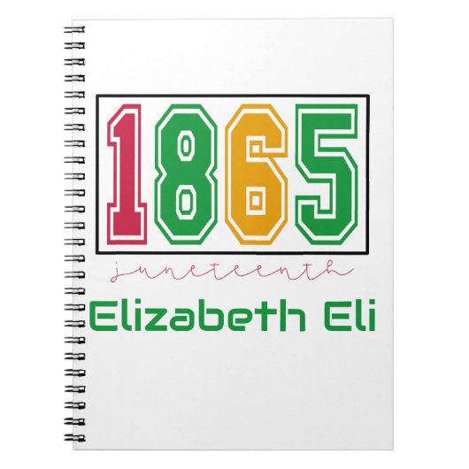 Gepersonaliseerde Juneteenth - Zwarte Geschiedenis Notitieboek (Voorkant)