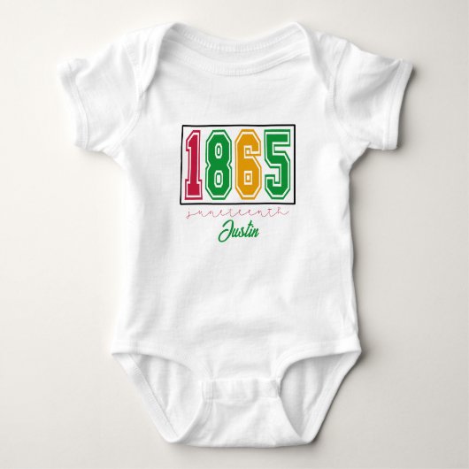 Gepersonaliseerde Juneteenth - Zwarte Geschiedenis Romper (Voorkant)