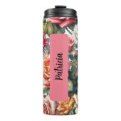 Gepersonaliseerde juni Geboorte Bloem Roos Thermosbeker (Voorkant)