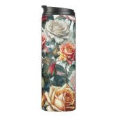 Gepersonaliseerde juni Geboorte Bloem Roos Thermosbeker (Geroteerd rechts)