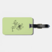 Gepersonaliseerde juni Honeysuckle Geboorte Bloem Bagagelabel (Achterkant horizontaal)
