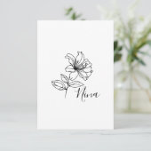 Gepersonaliseerde juni Honeysuckle Geboorte Bloem  Bedankkaart (Staand voorkant)