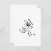 Gepersonaliseerde juni Honeysuckle Geboorte Bloem  Bedankkaart (Voorkant / Achterkant)