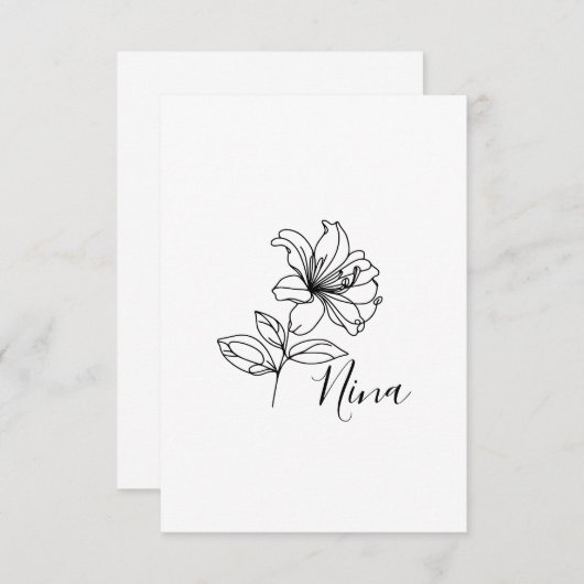 Gepersonaliseerde juni Honeysuckle Geboorte Bloem  Bedankkaart (Voorkant / Achterkant)