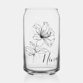 Gepersonaliseerde juni Honeysuckle Geboorte Bloem  Blikvorm Glas (Achterkant)