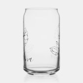 Gepersonaliseerde juni Honeysuckle Geboorte Bloem  Blikvorm Glas (Links)