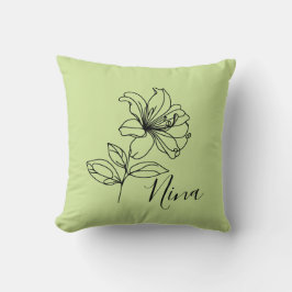 Gepersonaliseerde juni Honeysuckle Geboorte Bloem Kussen
