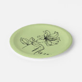 Gepersonaliseerde juni Honeysuckle Geboorte Bloem  Papieren Bordje (Gekanteld)