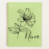 Gepersonaliseerde juni Honeysuckle Geboorte Bloem Planner (Voorkant)