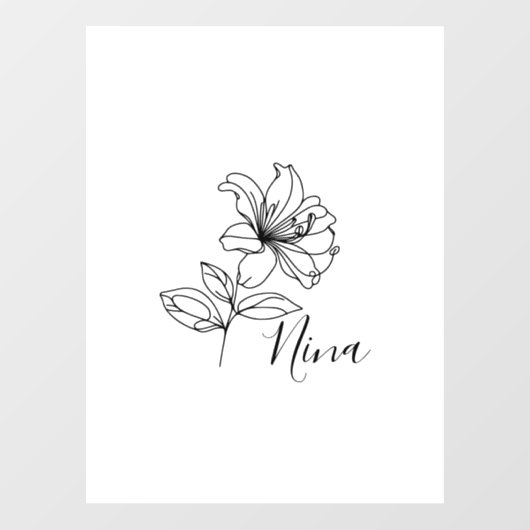 Gepersonaliseerde juni Honeysuckle Geboorte Bloem  Raamsticker (Vel)