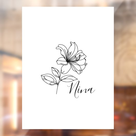 Gepersonaliseerde juni Honeysuckle Geboorte Bloem Raamsticker (Vel 2)