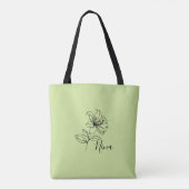 Gepersonaliseerde juni Honeysuckle Geboorte Bloem Tote Bag (Achterkant)