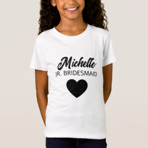 Gepersonaliseerde junior bruidsmeisje t-shirt