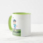 Gepersonaliseerde Junior Golfer's Combo Mok (Voorkant links)
