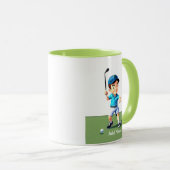 Gepersonaliseerde Junior Golfer's Combo Mok (Voorkant rechts)