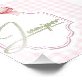 Gepersonaliseerde Juniper Baby Girl Nursery BowGin Foto Afdruk (Hoek)