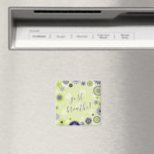Gepersonaliseerde Just Breathe Spring Floral Magneet (Insitu (Vaatwasser))