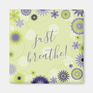 Gepersonaliseerde Just Breathe Spring Floral Magneet