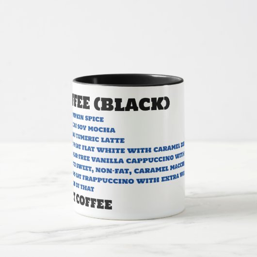 GEPERSONALISEERDE JUST COFFEE BLACK MOK (Midden)